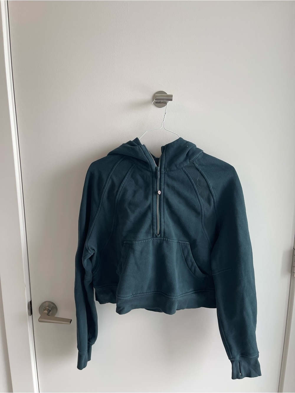 Lululemon Scuba Green/blue Cropped Hoodie